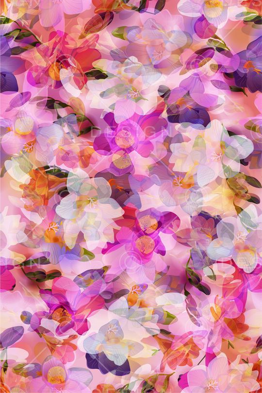 花鸟花卉印花华亿平台图片