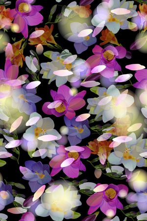 花鸟花卉印花华亿平台图片