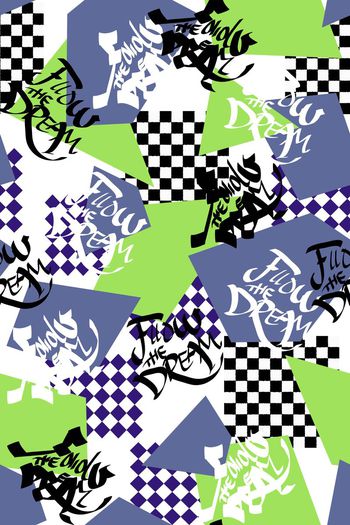 342432-格子纹英文字母拼接