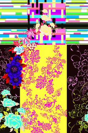 花卉印花华亿平台图片