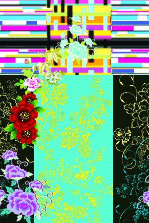 花卉印花华亿平台图片