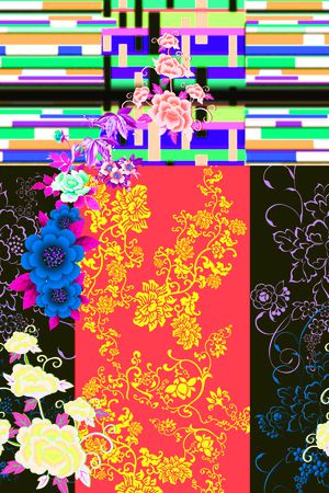 花卉印花华亿平台图片