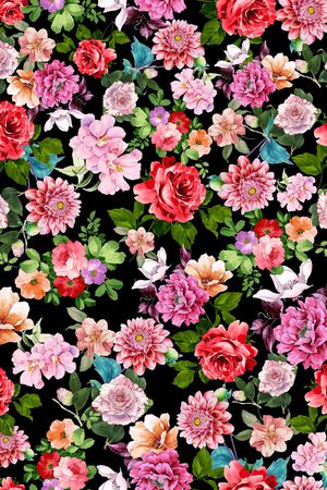 花卉印花华亿平台图片