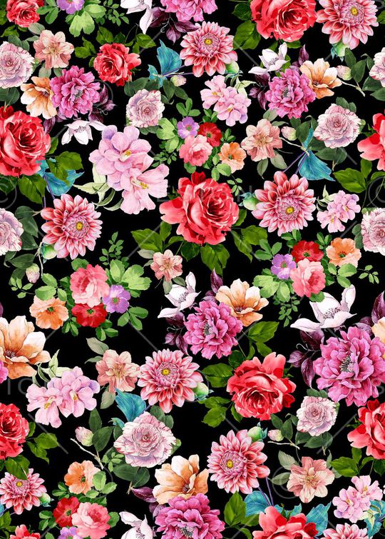 花卉印花华亿平台图片