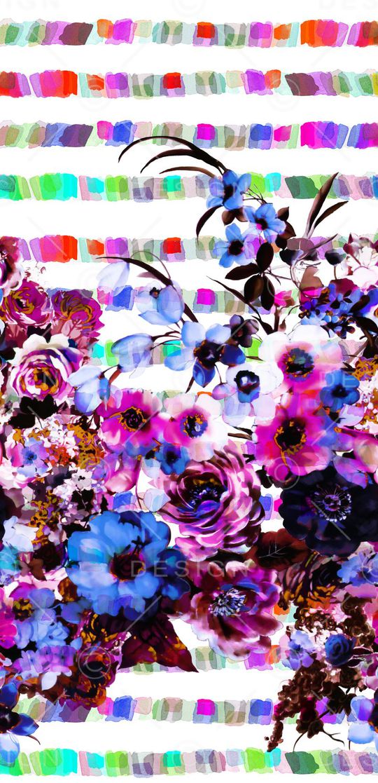 E-花卉几何/Flowers印花华亿平台图片