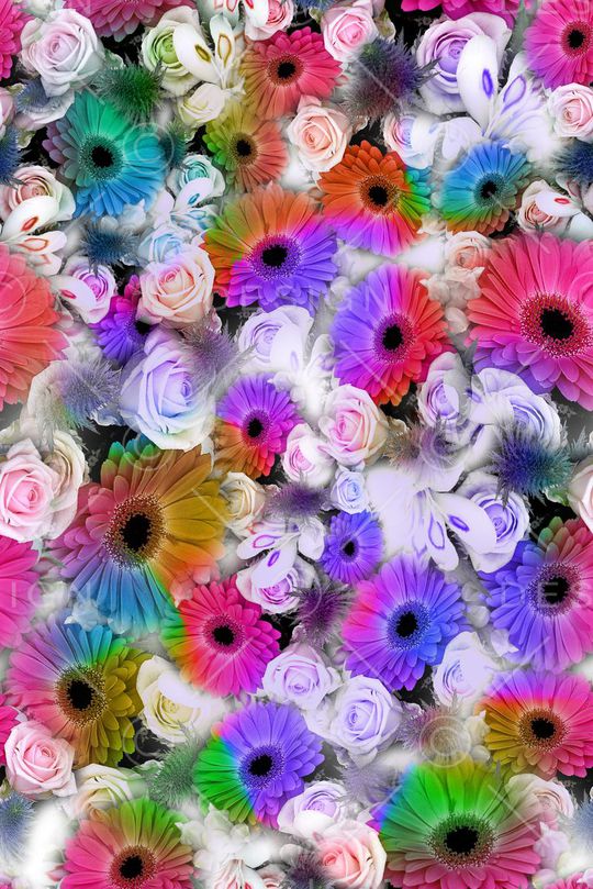 花卉印花华亿平台图片