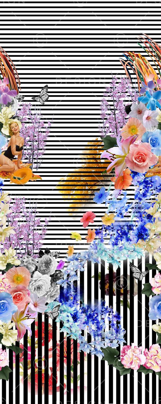 花卉印花华亿平台图片