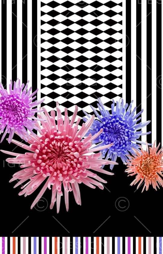 E-花卉几何/Flowers印花华亿平台图片