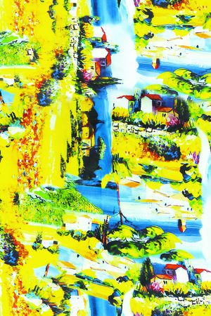 田园风印花华亿平台图片