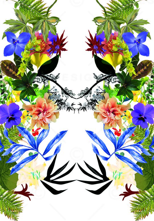 花卉印花华亿平台图片