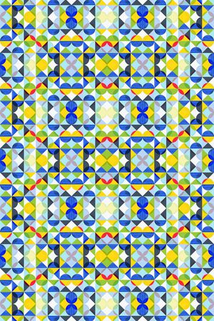 几何图案印花华亿平台图片