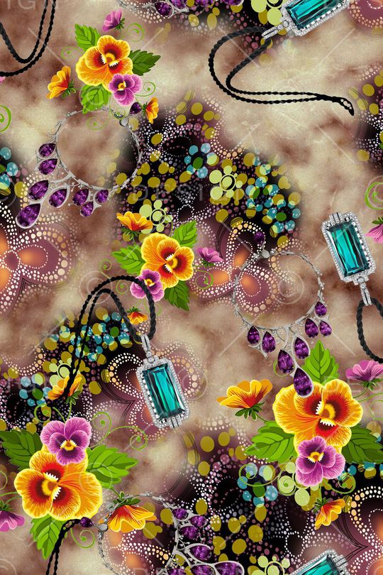 花卉印花华亿平台图片