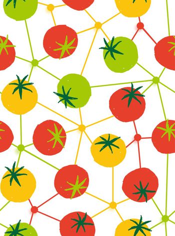 343097-几何网纹蔬果番茄