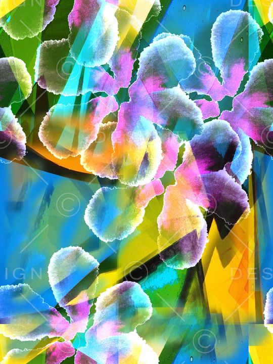 几何图形印花华亿平台图片