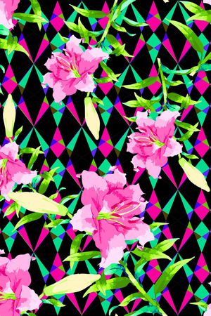 写意手绘印花华亿平台图片