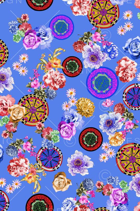 花卉印花华亿平台图片