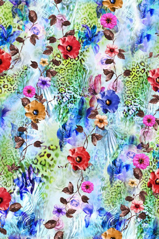 花卉印花华亿平台图片