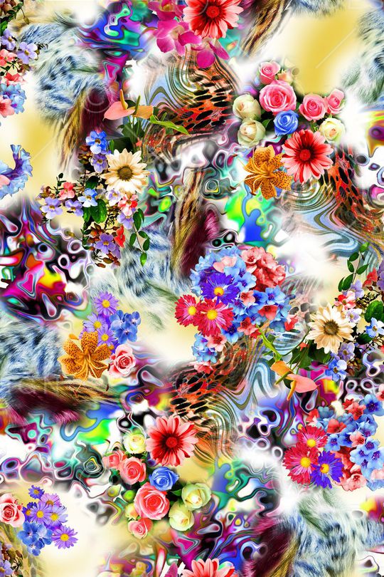 抽象印花华亿平台图片