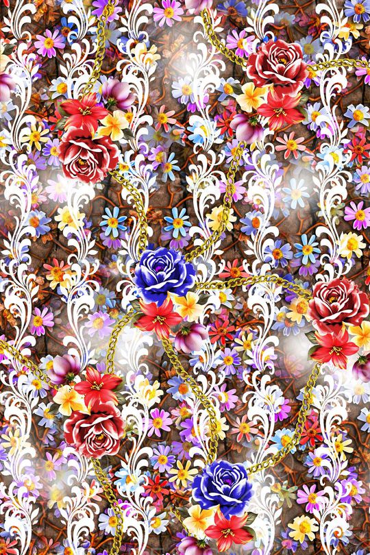 花卉印花华亿平台图片