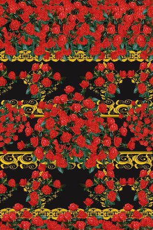 大花  花卉 小碎花印花华亿平台图片