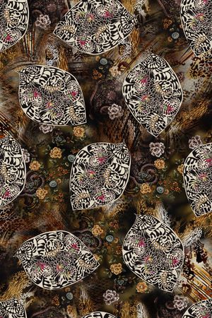 花卉印花华亿平台图片