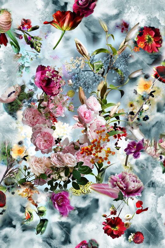 花卉印花华亿平台图片