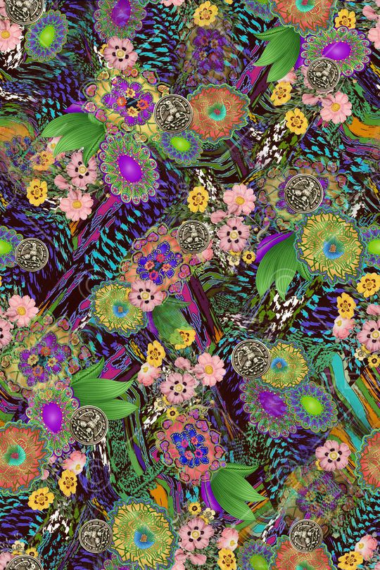 抽象印花华亿平台图片