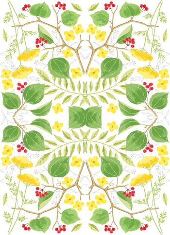 花卉植物印花华亿平台图片