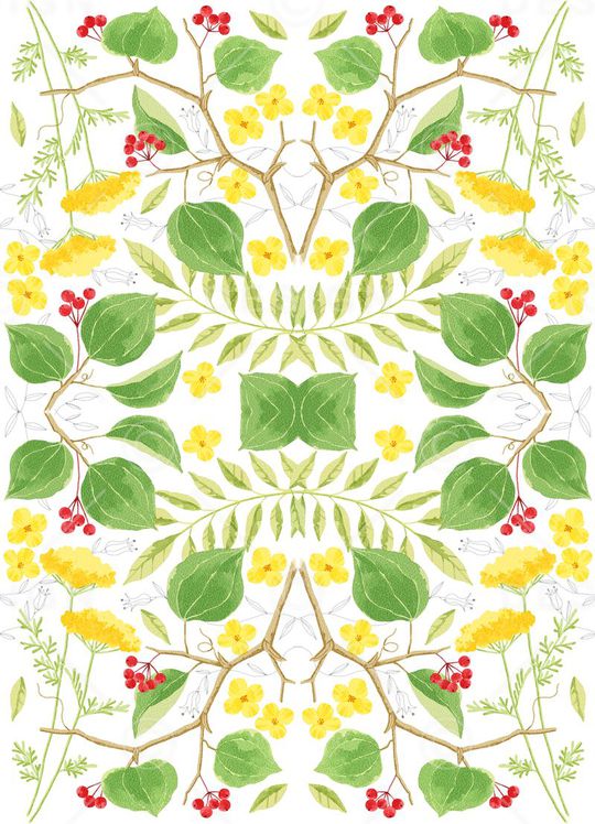 花卉植物印花华亿平台图片