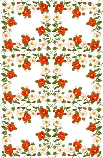 花卉植物印花华亿平台图片