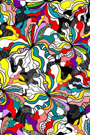 花鸟花卉印花华亿平台图片