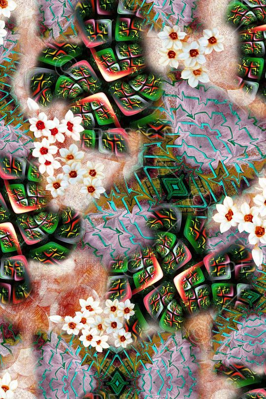 花卉印花华亿平台图片