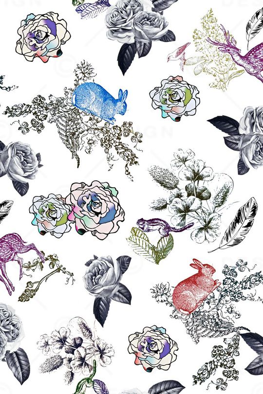 花卉印花华亿平台图片