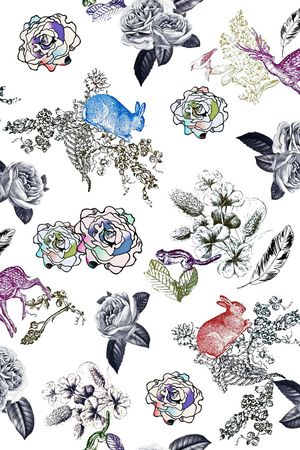 花卉印花华亿平台图片