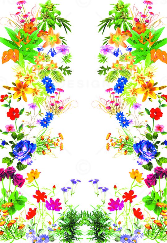 花卉印花华亿平台图片