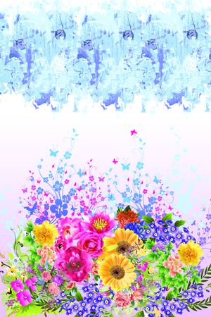 花卉印花华亿平台图片