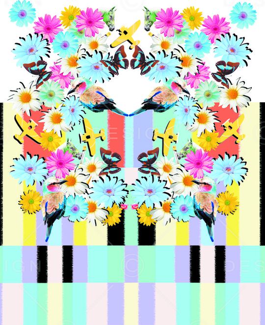 花卉印花华亿平台图片