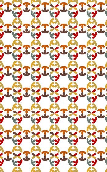 344319-复古几何叶形图案-010K1