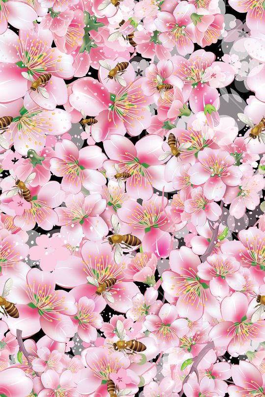 花鸟花卉印花华亿平台图片