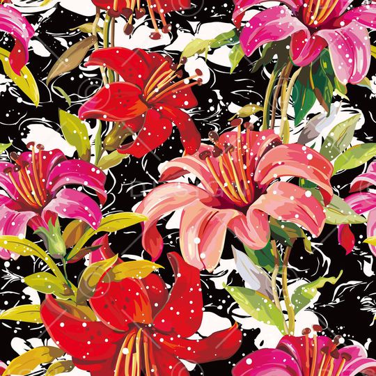 花鸟花卉印花华亿平台图片