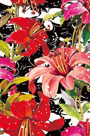 花鸟花卉印花华亿平台图片