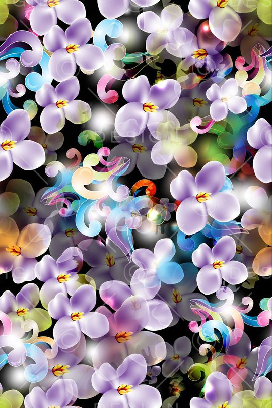 花鸟花卉印花华亿平台图片