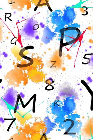 水彩喷溅印花华亿平台图片