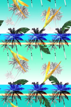 流行时尚花等印花华亿平台图片