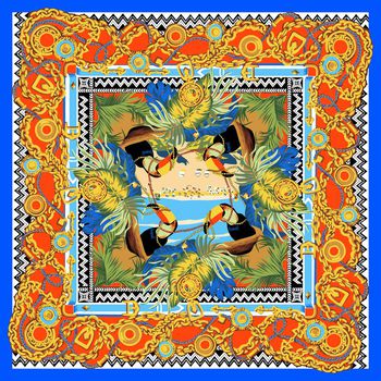 345332-鹦鹉方巾原稿