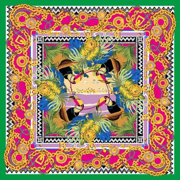 345333-鹦鹉方巾2