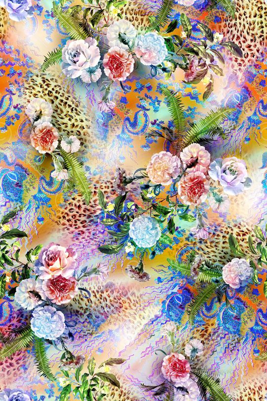 花卉印花华亿平台图片