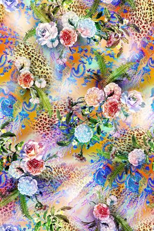 花卉印花华亿平台图片