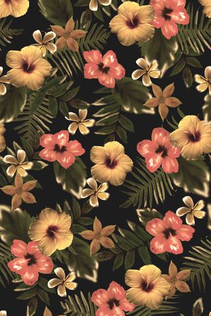 花卉植物印花华亿平台图片