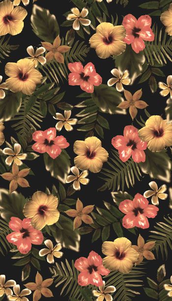 花卉植物印花华亿平台图片